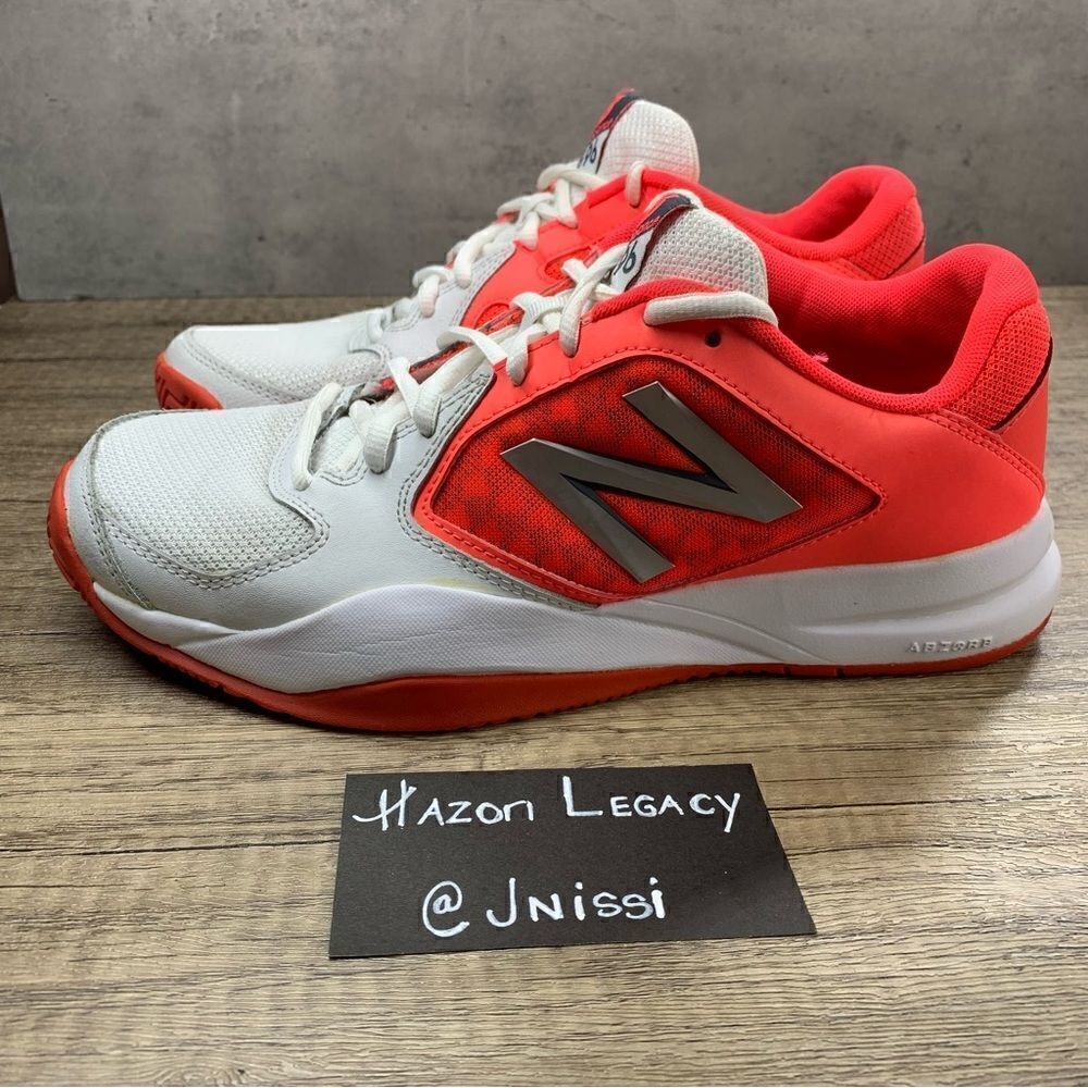 New Balance~Women's~696 V3 Orange/White Walking Trainers~Size 9.5